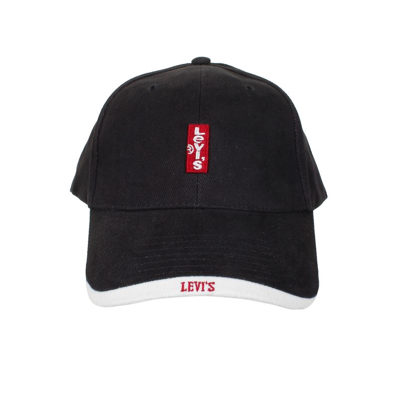 Levi's Men's Logo Adjustable Baseball Cap Black White